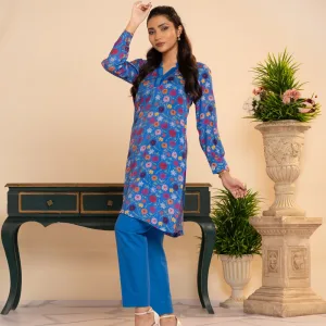 Floral Printed Co-ord Set-Blue