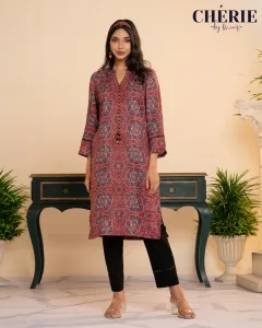 Floral Printed Co-ord Set -Wine Color