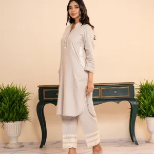 Off white Premium Cotton Co-ord set